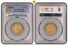 1868/58 4 Peso KM-144 XF45