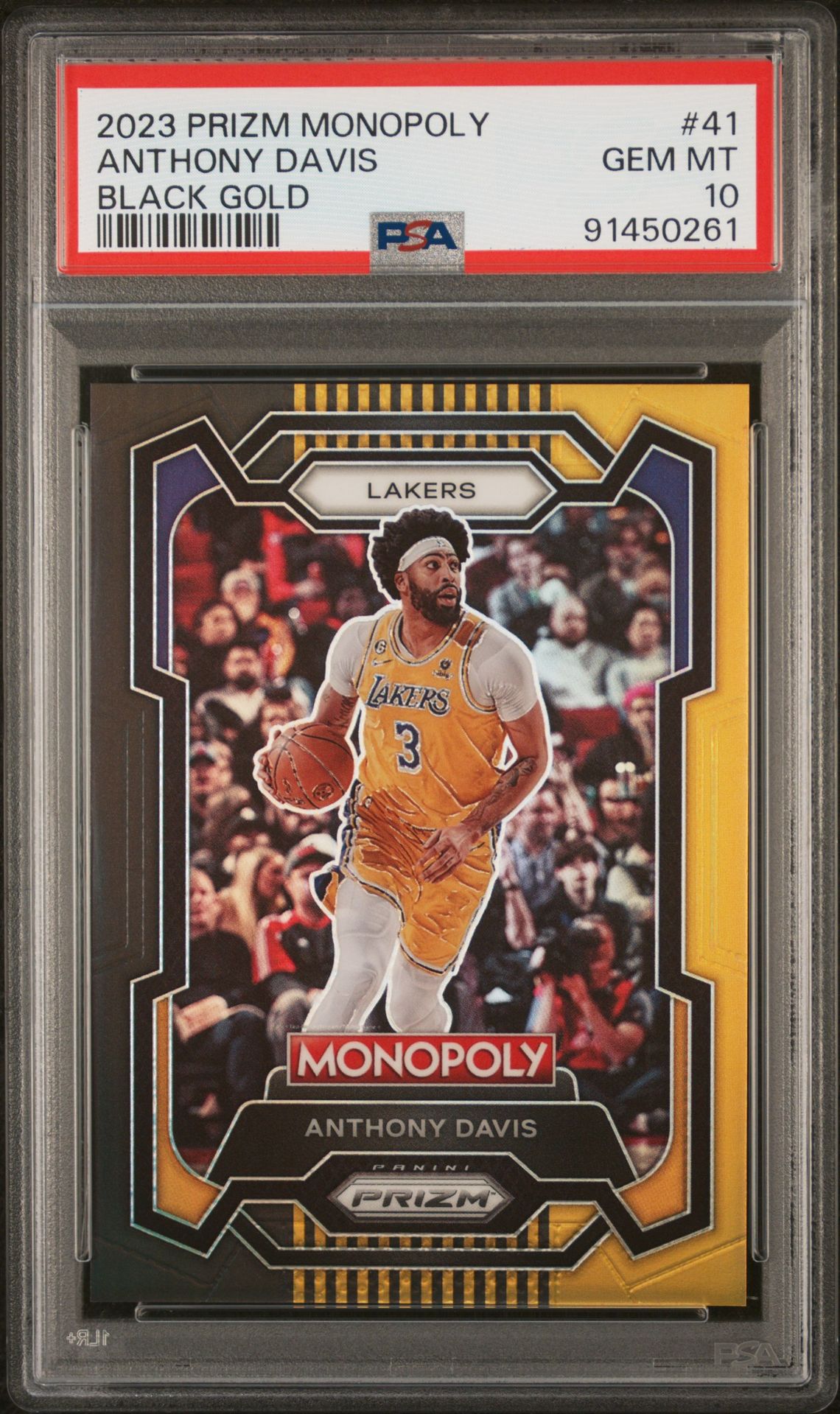 2023 Panini PANINI PRIZM MONOPOLY BLACK GOLD #41 Anthony Davis front