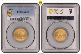 1905 $5 AU58