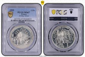 1993 1 Fr D-Day Silver MS67