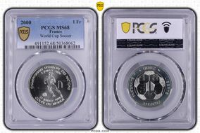 2000 1 Fr World Cup Soccer MS68