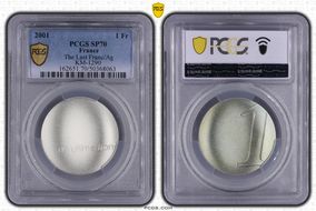 2001 1 Fr The Last Franc/Ag KM-1290 SP70