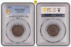 1916 2 1/2C Blackened KM-150 MS64