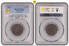 1916 2 1/2C Blackened KM-150 MS63