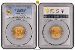 1925 10 G Pearls below I KM-162  Au MS67