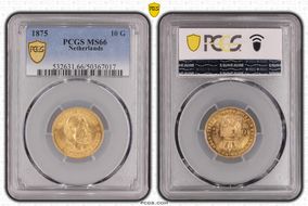 1875 10 G KM-105  Au MS66