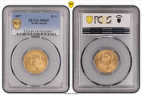 1897 10 G Beaded Border KM-118  Au MS65