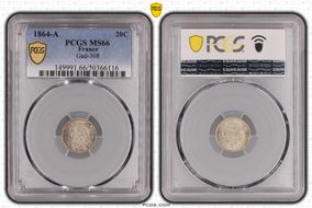 1864-A 20C Gad-308 MS66