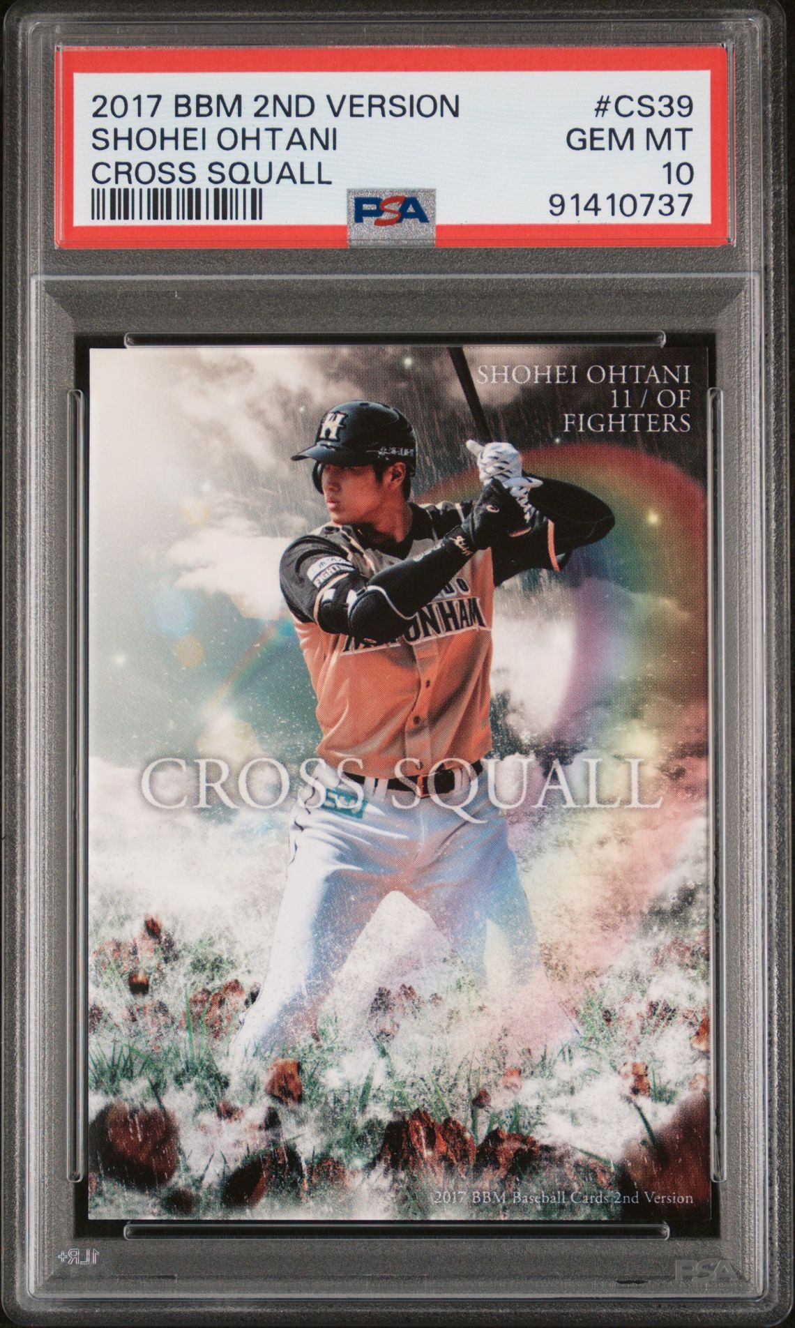 2017 BBM BBM 2ND VERSION CROSS SQUALL #CS39 Shohei Ohtani front
