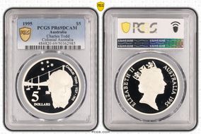 1995 $5 Charles Todd Colonial Australia PR69DCAM