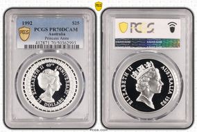 1992 $25 Princess Anne PR70DCAM