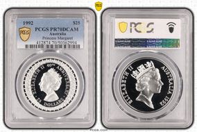 1992 $25 Princess Margaret PR70DCAM