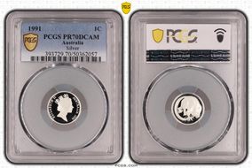 1991 1C Silver PR70DCAM