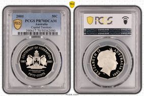 2001 50C Capital Territory PR70DCAM