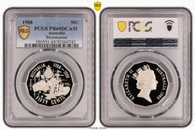 1988 50C Bicentennial PR69DCAM