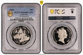 1988 50C Bicentennial PR68DCAM