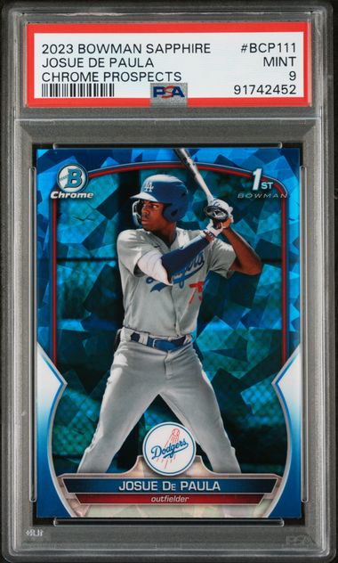 2023 Bowman Bowman Sapphire Chrome #BCP111 Josue De Paula front