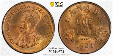 1924 1C MS65RD