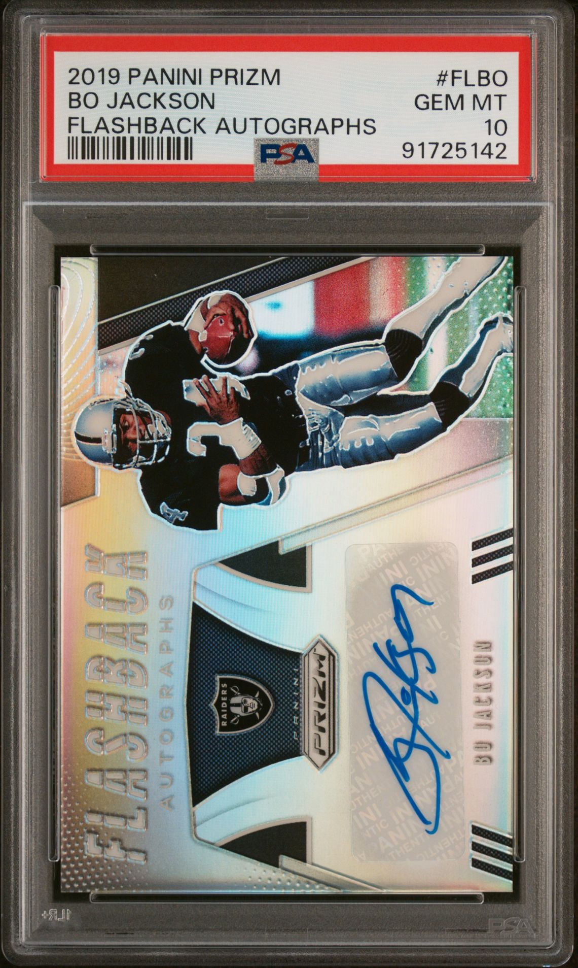 2019 Panini PANINI PRIZM FLASHBACK AUTOGRAPHS #FLBO Bo Jackson front