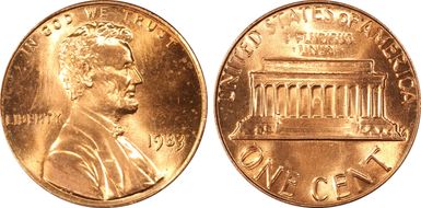 1983 1C Doubled Die Reverse MS66+ RD