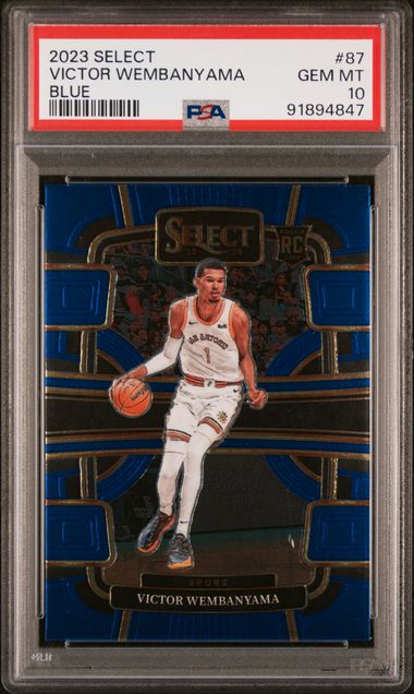 2023 Panini Select Victor Wembanyama #87 (Blue) Gem Mt 10 front