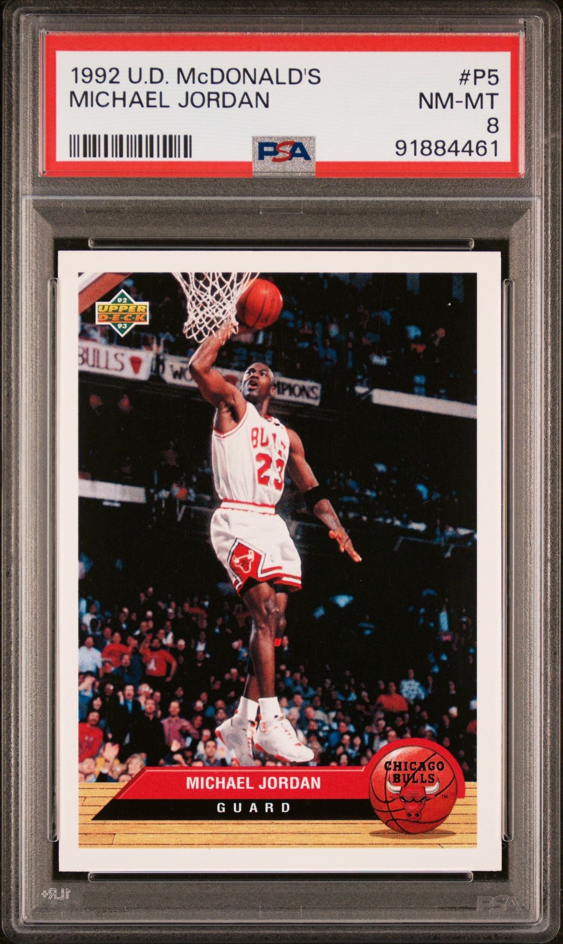 1992 Upper Deck Mcdonald's Michael Jordan #P5 Nm-Mt 8 front