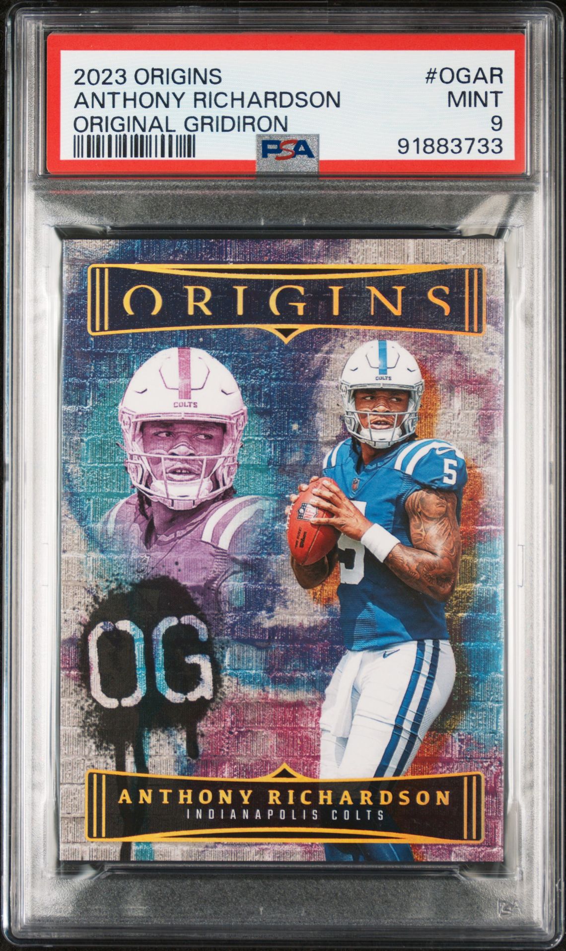 2023 Panini Origins Original Gridiron Anthony Richardson #Ogar Mint 9 front
