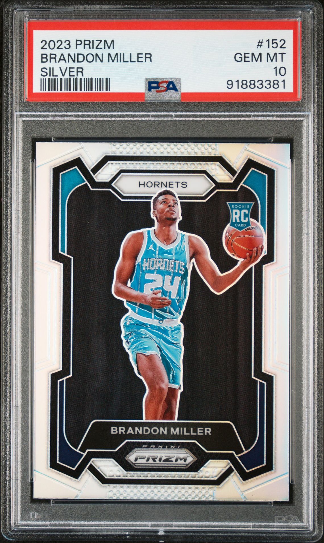 2023 Panini PANINI PRIZM SILVER PRIZM #152 Brandon Miller front