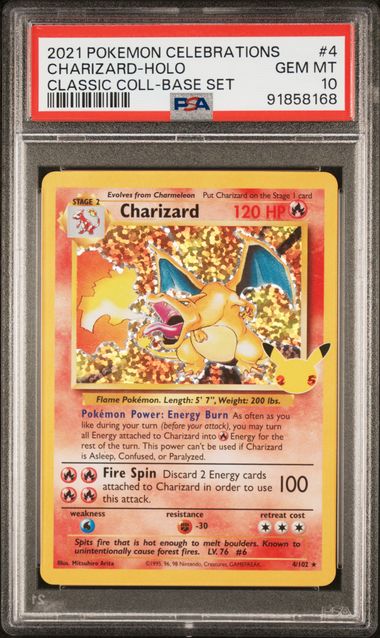 2021 Pokemon POKEMON CELEBRATIONS CLASSIC COLLECTION BASE SET #4 Charizard-Holo front