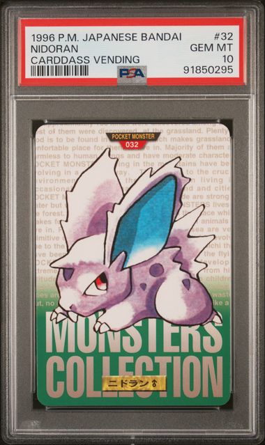 Nidoran card PSA 10, cert 91850295