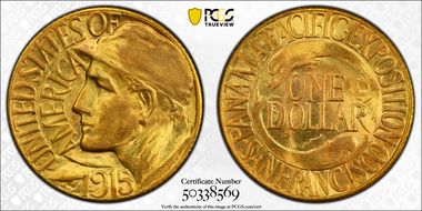 1915-S G$1 Panama-Pacific MS66