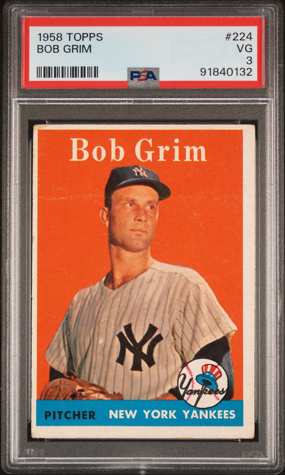 1958 Topps TOPPS #224 Bob Grim front