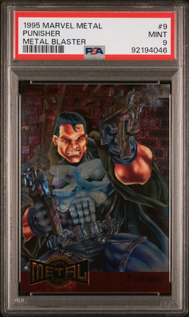 1995 Marvel Metalblaster #9 Punisher front