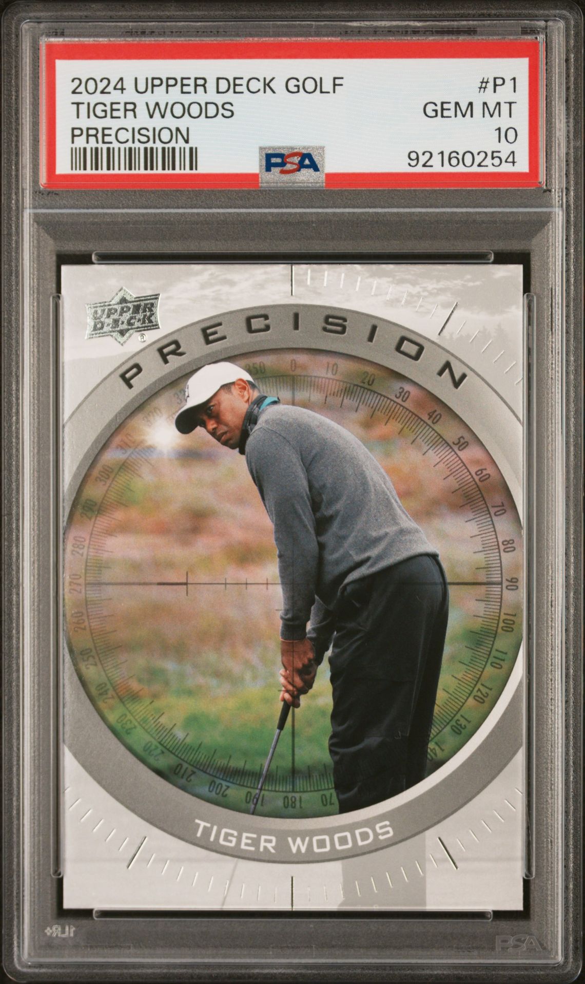 2024 Upper Deck UPPER DECK GOLF PRECISION #P1 Tiger Woods front