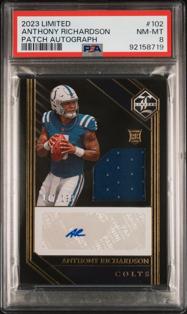 2023 Panini Autograph Patch #102 Anthony Richardson front