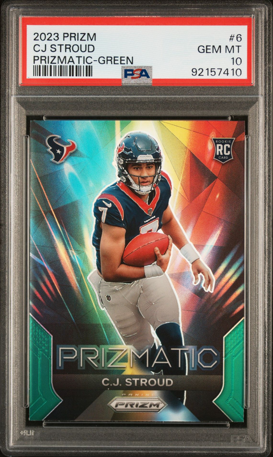2023 Panini PANINI PRIZM PRIZMATIC GREEN PRIZM #6 Cj Stroud front