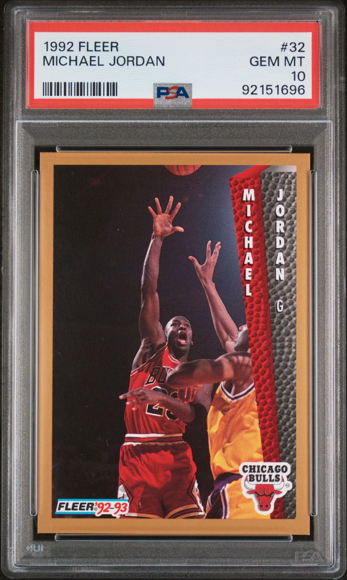 1992 Fleer Michael Jordan #32 Gem Mt 10 front
