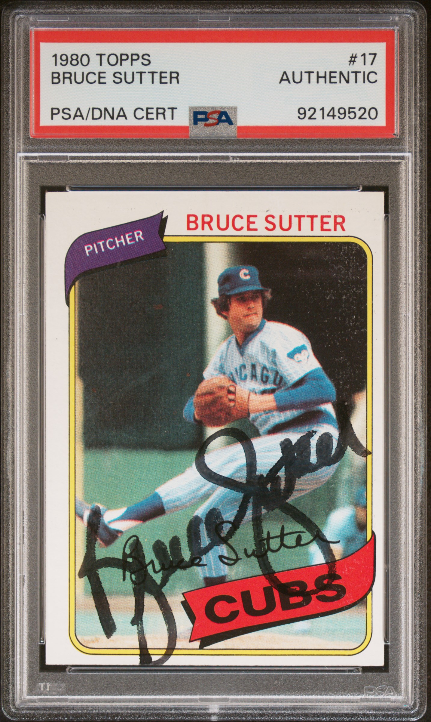 1980 Topps Bruce Sutter #17 front