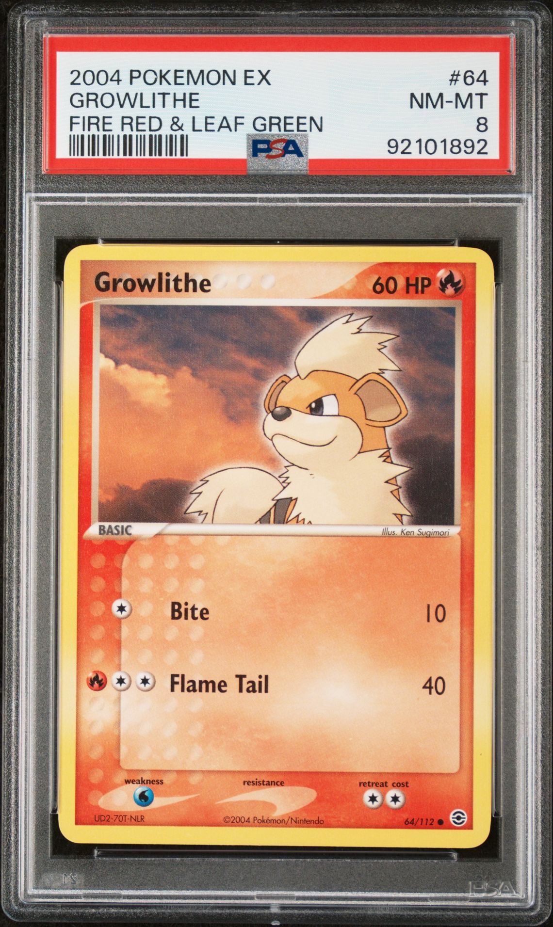 2004 Pokemon POKEMON EX FIRE RED & LEAF GREEN #64 Growlithe front
