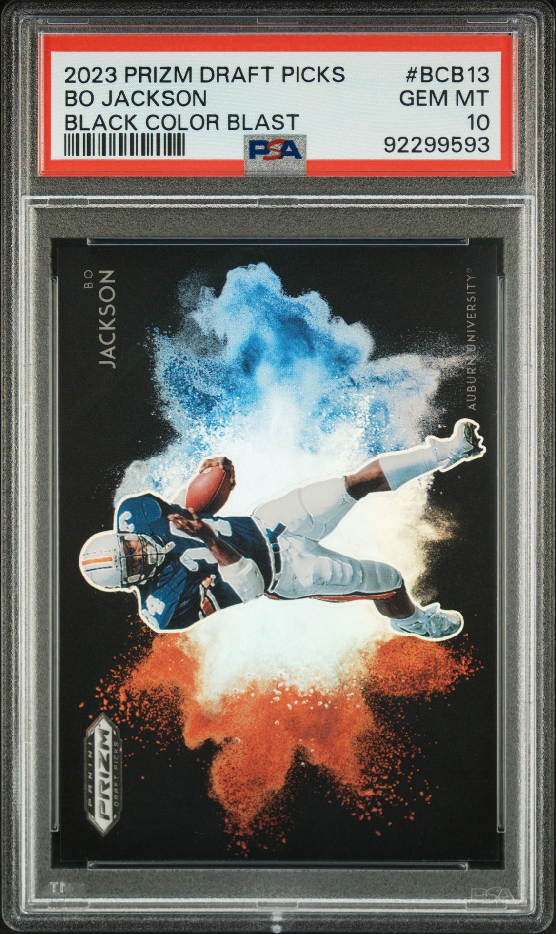 2023 Panini PANINI PRIZM DRAFT PICKS BLACK COLOR BLAST #BCB13 Bo Jackson front