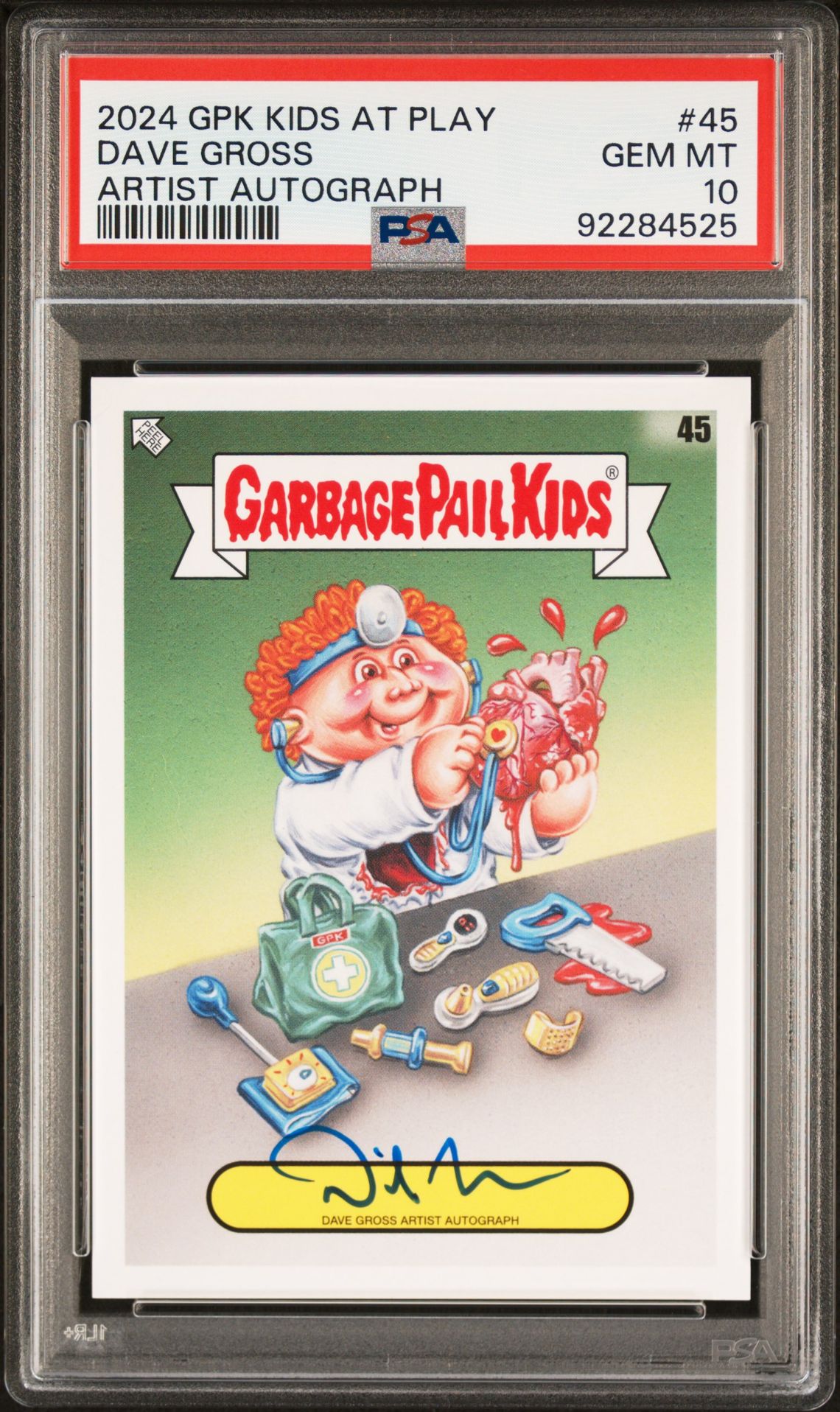 2024 Garbage Pail Kids GARBAGE PAIL KIDS SERIES 1: KIDS AT PLAY ARTIST AUTOGRAPHS #45 Dave Gross front