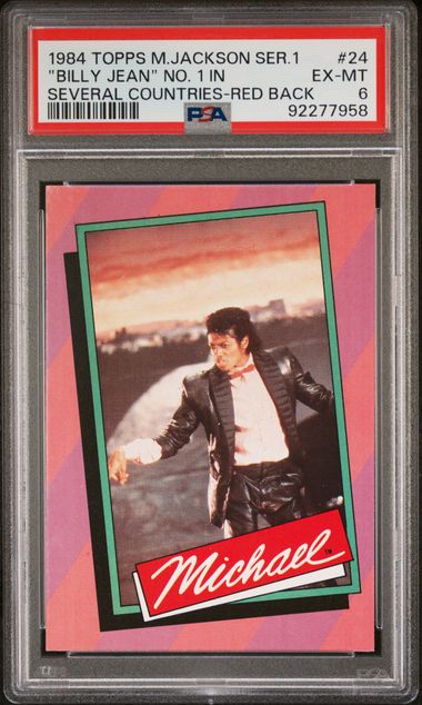 1984 Topps Topps Ex- Mt Severalcountries-Redback Red #24 Billyjean"no.1in front