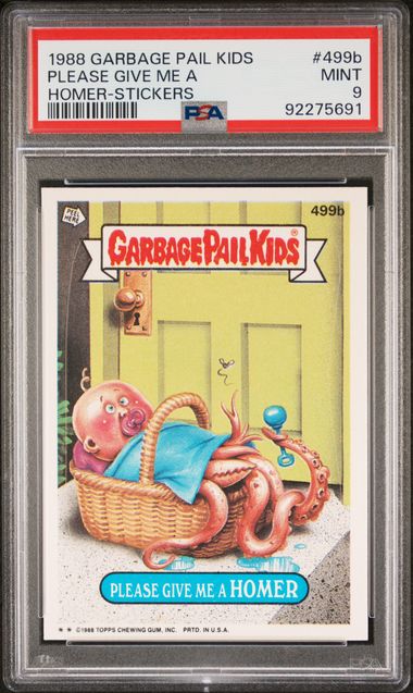 1988 Topps Garbage Pail Kids #499B Please Give Me A Homer front