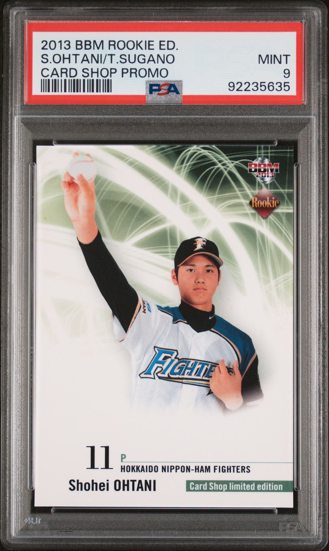 2013 BBM BBM ROOKIE EDITION CARD SHOP PROMO S.Ohtani/T.Sugano front