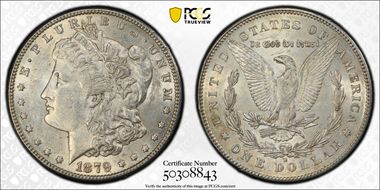 1879-S $1 Reverse of 1878 AU55