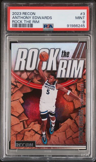 2023 Panini Recon Rock The Rim Anthony Edwards #3 Mint 9 front