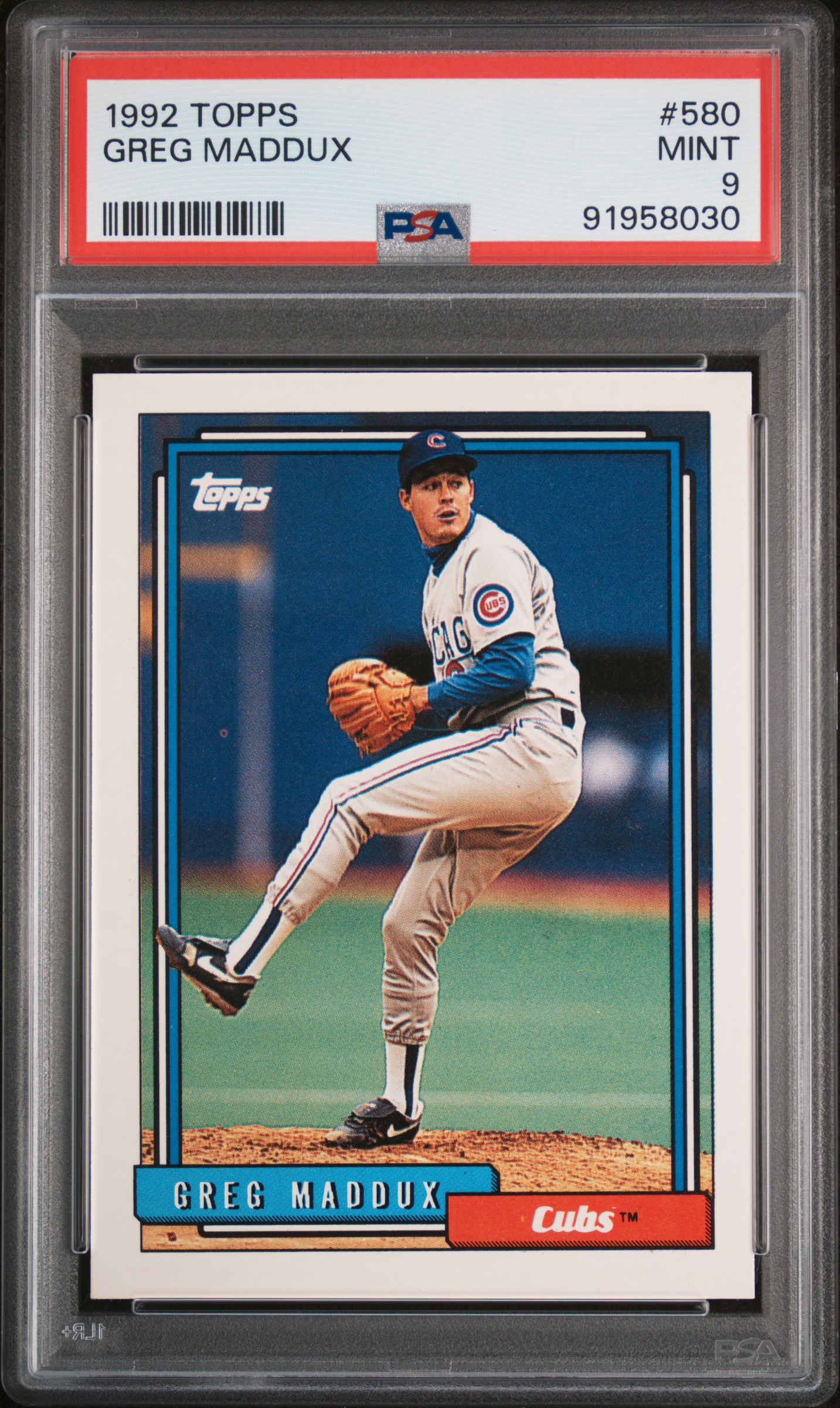1992 Topps Greg Maddux #580 Mint 9 front