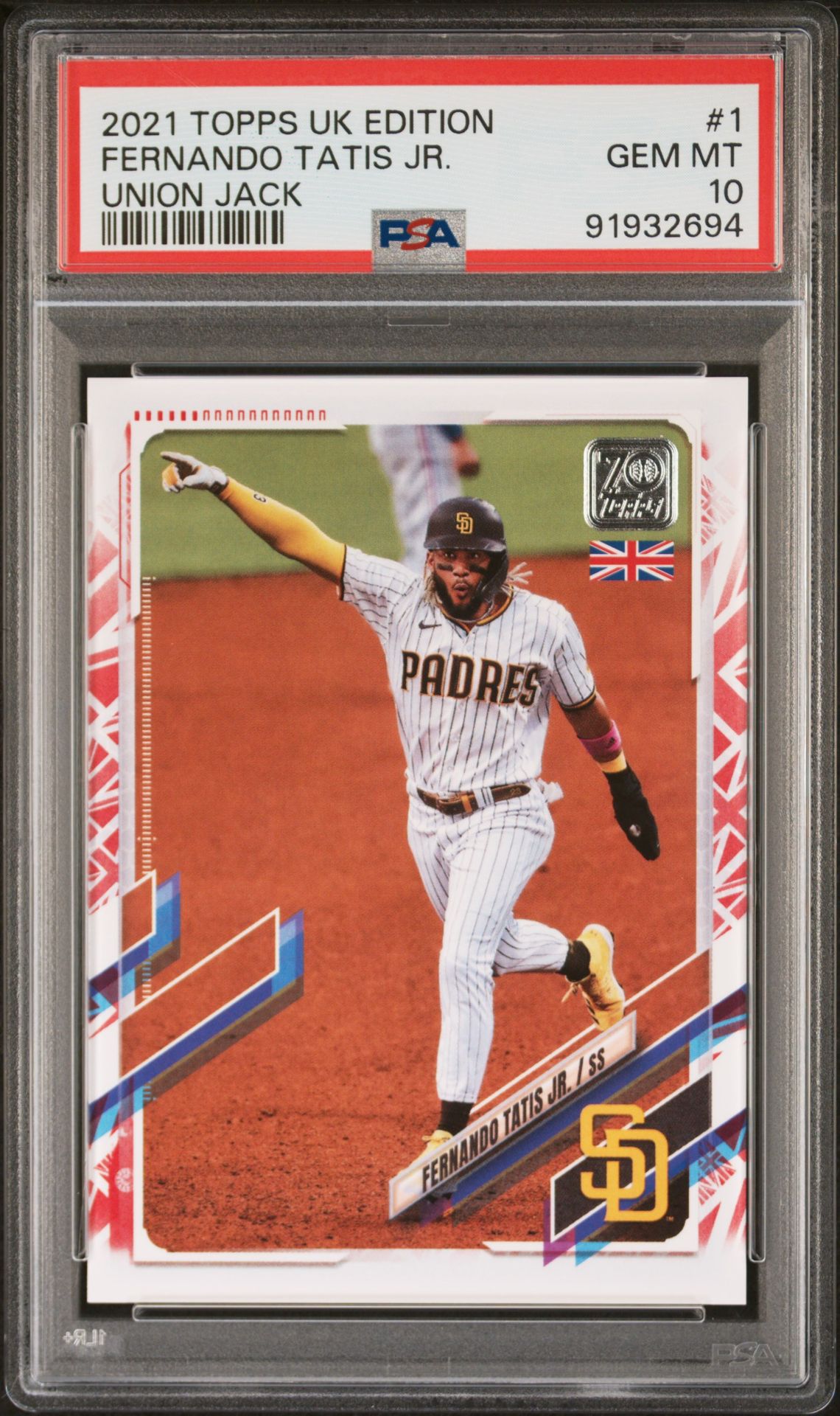 2021 Topps TOPPS UK EDITION UNION JACK #1 Fernando Tatis Jr. front