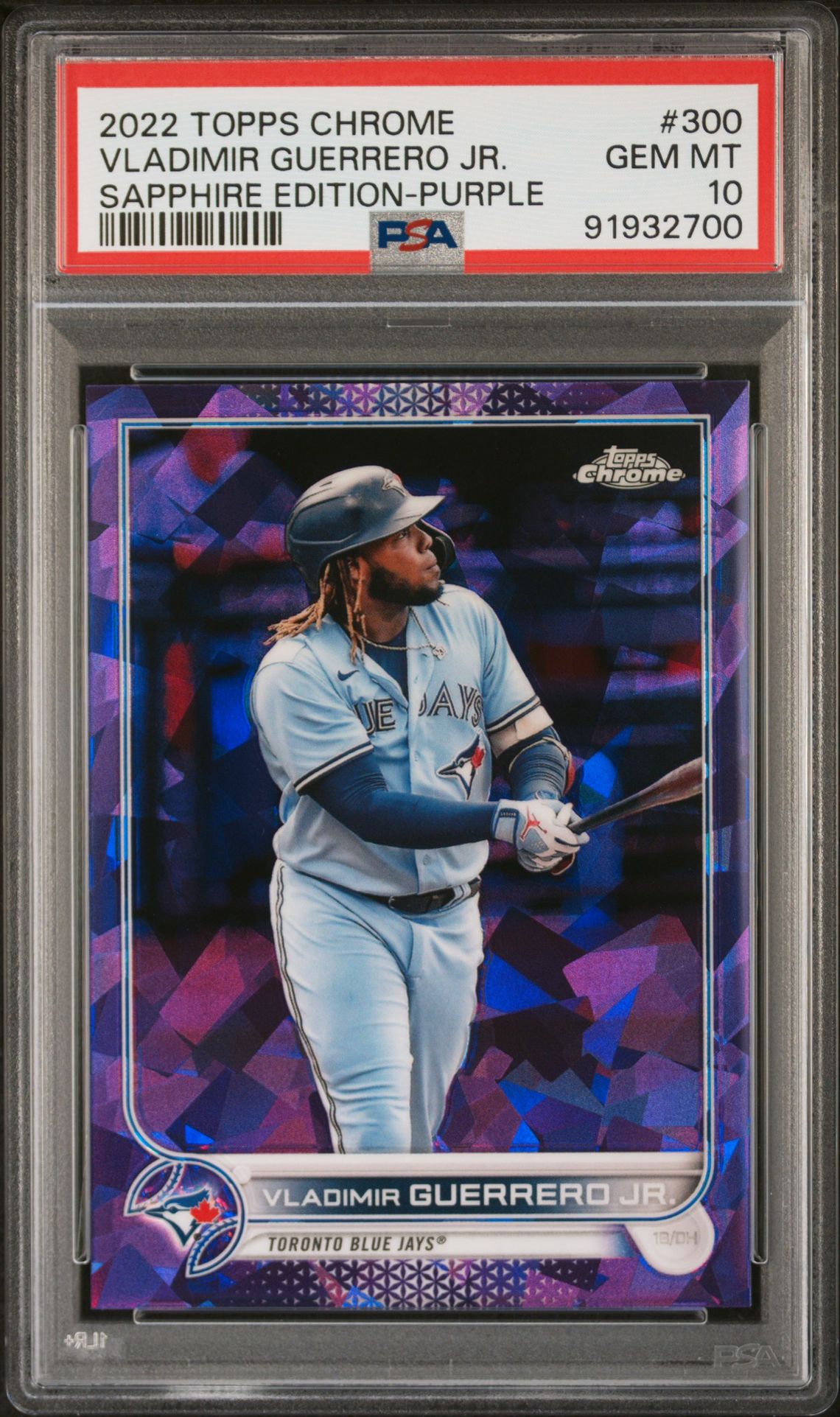 2022 Topps TOPPS CHROME SAPPHIRE EDITION PURPLE #300 Vladimir Guerrero Jr. front