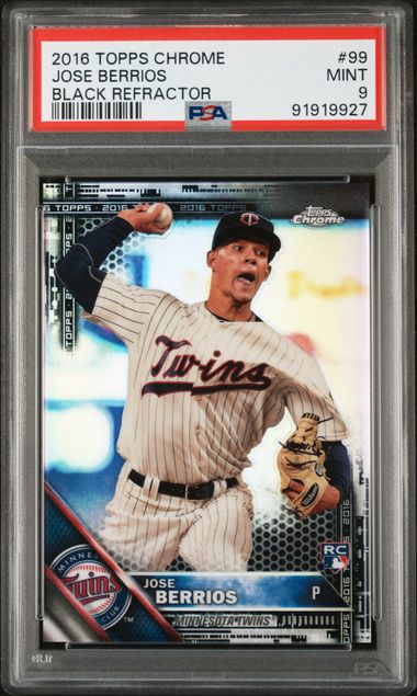2016 Topps Topps Chrome Black Refractor #99 Jose Berrios front